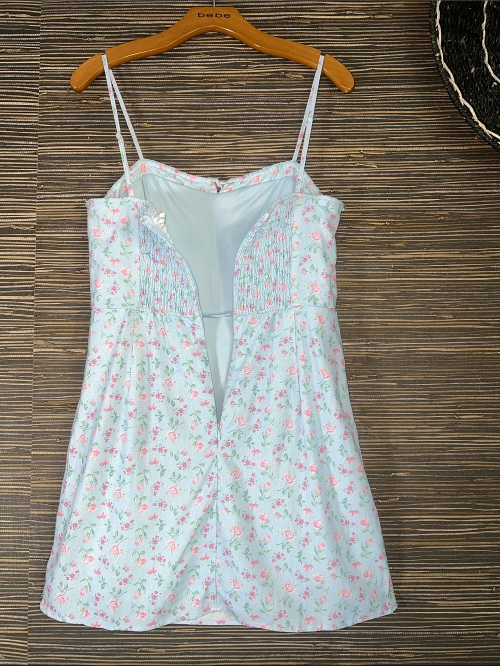 🆕 Altar'd State Floral Mini Dress Baby Blue Medium - Picture 7 of 17